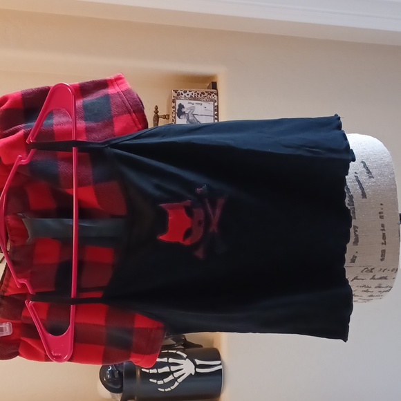 NWT DOLLSKILL XXL CURRENT MOOD RED/BLACK PLAID SHORTS CAT CAMI BLACK SLEEP SET - Picture 9 of 10